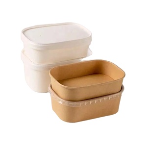 Offre Spéciale – Boîte à lunch rectangulaire en papier kraft écologique jetable avec poignée, personnalisable, biodégradable, pour plats à emporter <span class=keywords><strong>KING</strong></span> - Product Image 4