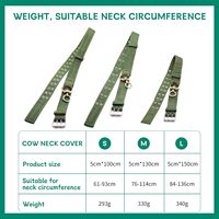Collier de bétail en toile réglable Sangle de cou robuste pour bétail avec boucle Collier de traction durable pour vache boeuf taureau