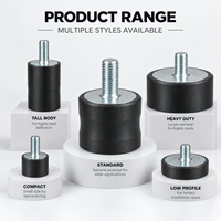 Custom Silicone Vibration Mount Metal Insert Threaded Stud Molded Matte Finish OEM Silicone Vibration Mount for Machinery