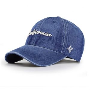 Casquette de baseball sportive unisexe Lackpard, décontractée, bleue, 100 % coton denim, boucle métallique, protection solaire, grande taille, été - Product Image 1