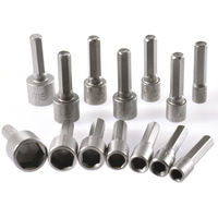 Jeu de 14 embouts de tournevis à douilles avec tailles SAE et métriques, kit de 9 embouts hexagonaux métriques, embouts hexagonaux de 1/4 pouce pour outils électriques