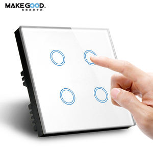 86mm Panneau de Verre 4Gang 2Way Intelligent Interrupteur <span class=keywords><strong>Tactile</strong></span> Wifi Utilisez Alexa et <span class=keywords><strong>Google</strong></span> <span class=keywords><strong>Home</strong></span> Contrôle - Product Image 5