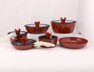 Juego de Utensilios de Cocina de Inducción Antiadherentes de <span class=keywords><strong>Aluminio</strong></span> <span class=keywords><strong>Forjado</strong></span> con Mango Desmontable para Sartén - Product Image 1