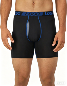 Paquete de 3 Calzoncillos Boxer para <span class=keywords><strong>Hombre</strong></span>, Soporte Total, Poliéster y Elastano, Sexy, Pierna Larga y Corta, Venta al Por Mayor - Product Image 3