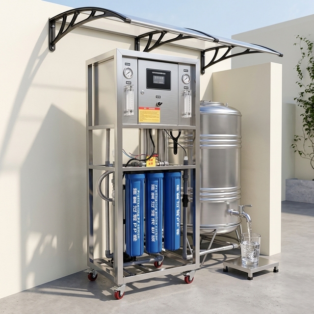 Mr.Purifier Cost-saving Water Treatment Machine 0.5T/H RO System Pressure Vessel Pump Engine 220V Desalination Drinking Water