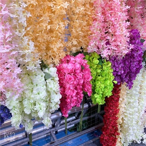 F-1576 Descuento de Fábrica, Decoración de Boda, Flores de Glicinia Blancas, Guirnalda Artificial de Glicinia Colgante - Product Image 5