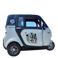Scooter électrique fermé certifié CEE à 3 roues pour 3 passagers, freins à disque avant et arrière, vitesse 30-50 km/h, autonomie 70-90 km