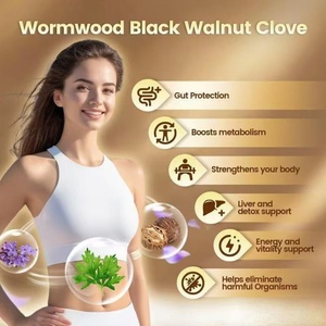 Complément Herbal Détoxifiant à base d'Armoise, Noyer Noir et Clou de Girofle en Gélules Molles pour l'Équilibre Intestinal et le Soutien Immunitaire pour Adultes, 240 Capsules, 2 Capsules par Jour - Product Image 2