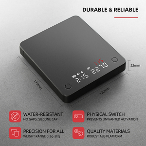 शून्य 2 किलो/0.1g सटीक बहुक्रियाशील डिजिटल मिनी एस्प्रेसो टाइमर के साथ कॉफी स्केल पर डालते हैं - Product Image 4