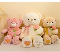 Boneka Beruang Teddy Greenmart Big Style Fashion Valentine dengan Isian Kapas PP, Boneka Hewan untuk Tidur, Hadiah Pernikahan