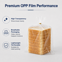 Sacs à pain micro-perforés en OPP, emballage alimentaire en plastique transparent de qualité alimentaire, personnalisables avec logo, vente en gros pour fabricants