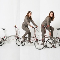 Vélo pliant en titane, vélo pliant à trois plis
