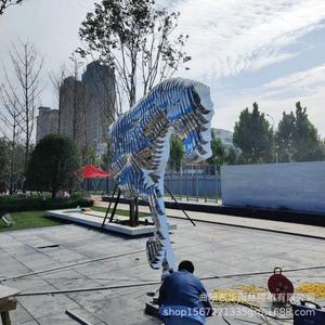 Escultura de Caballo de Acero Inoxidable para Montar en el Suelo, Figura de Animal para Exteriores Hecha a Mano JH06 - Product Image 1