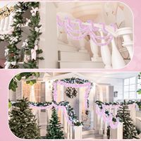 Guirlande de Noël rose, bleue et blanche, guirlande métallique, décoration pour la Saint-Valentin, anniversaire, mariage, fête, fournitures pour la maison