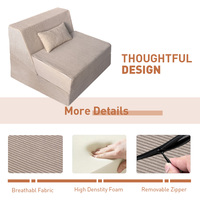 Mini-canapé-lit de loisirs moderne avec housse lavable Compress Corner Floor Chambre d'enfants pour lire dans une petite chambre ou un salon
