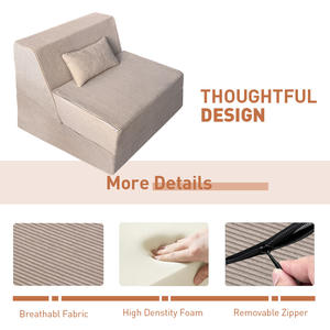 Mini sofá cama de ocio moderno con cubierta lavable, piso de esquina comprimido, habitación de <span class=keywords><strong>niños</strong></span> para leer en dormitorio pequeño o sala de estar - Product Image 2