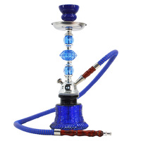 Vente en gros transfrontalière directe usine : Ensemble de chicha arabe moderne et simple, avec tuyau en métal simple ou double, finition miroir, écologique
