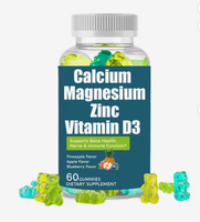 Gummies à haute absorption de vitamine D3 en forme de citrate chélaté, formule douce avec calcium, magnésium et zinc