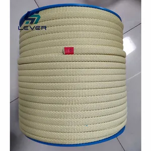 Customized Kevlar yarn 6 *6mm Aramid Fiber Rope used on Tamglass Tempering Furnace kevlar rope