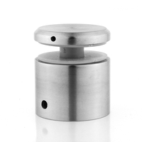 Pince à verre à entretoise ronde en acier inoxydable solide réglable de 50mm de diamètre pour le montage de support réglable en verre sur les murs