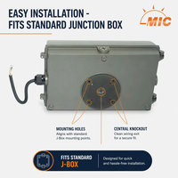 Lámpara LED de Pared Ledmic de 60W 80W 100W 120W, con Certificación DLC ETL, Uniformidad Extrema, para Almacenes, Seguridad, Pasillos