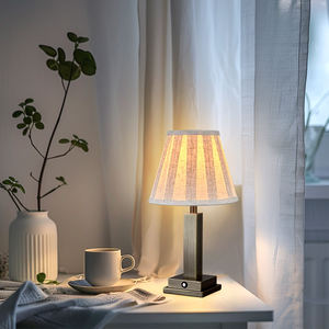 Pantalla de tela de araña de tornillo E14 personalizada, tela de noche de estilo nórdico para marco de lámpara de mesa - Product Image 5