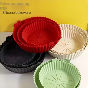 Hot Sales Kitchen Accessories Eco-Friendly Food Grade Air Fryer <b>Baking</b> Tray <b>Silicone</b> Air Fryer Liners - Product Image 1