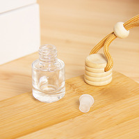 Flacon de parfum pour voiture en verre de 4 ml, économique, à suspendre, flacon d'aromathérapie créatif, pendentif pour huiles essentielles, petit flacon cylindrique vide