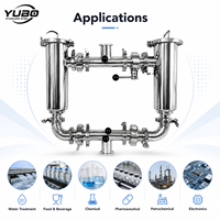 Système de filtration d'air comprimé en acier inoxydable duplex avec vannes de commutation pour filtration continue de gaz industriels Fournisseur OEM