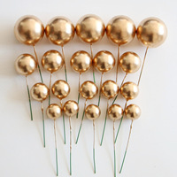 Boules en mousse colorées or et argent, décorations pour gâteaux, inserts pour anniversaire, ornements pour enveloppes rouges, lot de 20