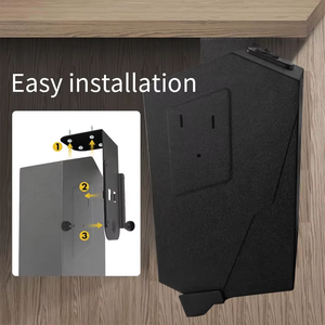 Caja fuerte para pistola de huellas dactilares montada, caja fuerte para pistola de acceso rápido para mesita de noche con teclado Digital y 2 teclas de emergencia - Product Image 3