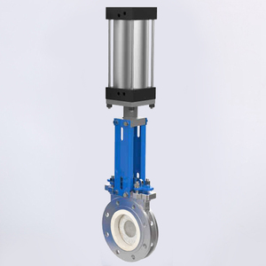 วาล์วเซรามิกนิวเมติก PN10 WCB SS304 พร้อมกระบอกลมควบคุมด้วยลม - Product Image 3