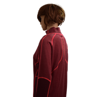 GECKO MASTER – Haut thermique respirant à demi-zip en laine mérinos pour femme, idéal pour les activités par temps froid