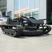 Livraison gratuite, tondeuse à gazon tout-terrain à moteur essence CE EPA, machine agricole à chenilles en caoutchouc, tondeuse à gazon robotisée télécommandée