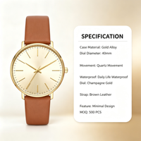 Montre-bracelet de luxe personnalisée OEM pour femme, en cuir, mouvement japonais, boîtier en alliage, étanche 3 ATM, vente en gros d'usine