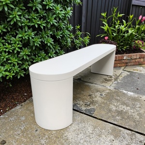 Modern Outdoor <b>Dining</b> Furniture Large Square Cement Table <b>Chairs</b> for <b>4</b> Courtyards Entry Exterior Hotels Gyms Hospitals - Product Image 3