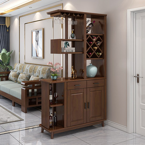 Nordic Style Living Room Partition <b>Cabinet</b> Solid Wood Wine <b>Storage</b> Multifunctional Entryway Divider <b>Cabinet</b> For Home Decor - Product Image 1