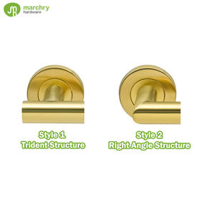 Fabricante de manija de puerta de palanca de sarga de bronce negro de oro rosa 304 de acero inoxidable de diseñador de lujo nuevo personalizado de varios tipos - Product Image 3