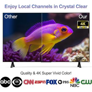 Antenne <span class=keywords><strong>TV</strong></span> numérique UHF à gain élevé pour Smart <span class=keywords><strong>TV</strong></span> 2025, intérieur/extérieur, câble de 3 m, grand nombre de chaînes stables, crochets inclus - Product Image 6