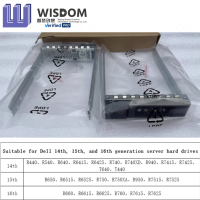0DXD9H 2.5'' GEN14 Server HDD Tray untuk PowerEdge R340 T440 T550 R640 R740 R750 R760 R940 R840 R540 14G 16G Hard Drive Caddy DXD9H