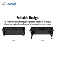 Tableau d'affichage LED Canbest P2.6 P3.9 1m 2m pour le sport, avec système de verrouillage rapide sans outil, panneau de tableau de scores LED d'intérieur sans joint pour stade