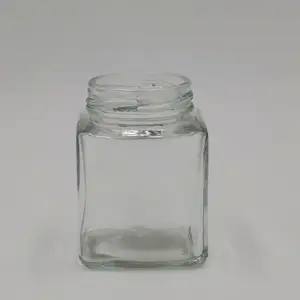 50Ml 100Ml 200Ml 500Ml Vierkante Glazen Honingfles Pot Jam Met Metalen Dop