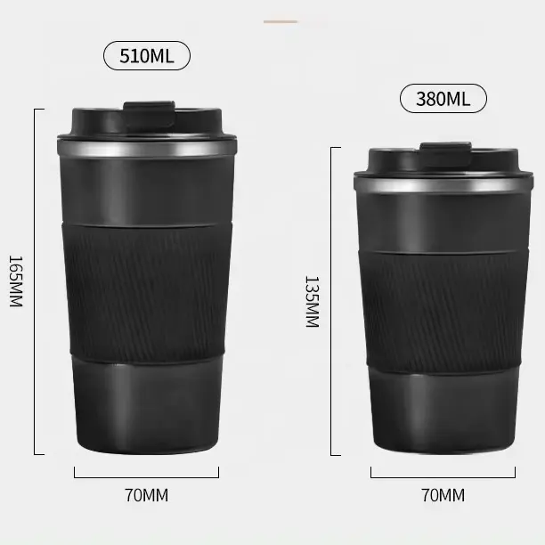 मेडो नया डिज़ाइन कस्टम लोगो 380ml/510ml स्मार्ट एलईडी तापमान डिस्प्ले स्टेनलेस स्टील वैक्यूम कॉफी कप