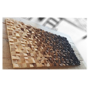 Arte da Parete Geometrica in Legno, Decorazione Murale in Legno, Pezzo <span class=keywords><strong>Moderno</strong></span> <span class=keywords><strong>e</strong></span> <span class=keywords><strong>Rustico</strong></span> - Product Image 3