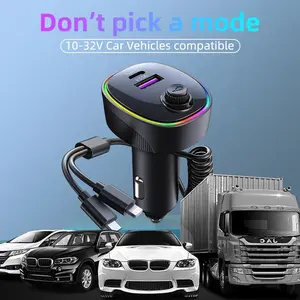 66W Car Charger Quick Charge Cigarette Lighter Adapter 4-Port USB C Fast Charging Phone Charger For IPhone Xiaomi Samsung