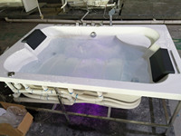 Baignoires Jacuzzi pour 2 Personnes FACING-TO-FACING, Hydromassage Intégré de Haute Qualité, Baignoires à Bulles pour Couples, Baignoires de Trempage WASOM