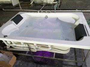 Baignoires Jacuzzi pour 2 Personnes FACING-TO-FACING, Hydromassage Intégré de Haute Qualité, Baignoires à Bulles pour Couples, Baignoires de Trempage WASOM - Product Image 3