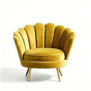 Ensemble de canapés en velours coquille de palourde de luxe nordique 2027YOUTAI, 1/<span class=keywords><strong>2</strong></span>/3 <span class=keywords><strong>places</strong></span>, pieds dorés, <span class=keywords><strong>canapé</strong></span> incurvé moderne pour salon - Product Image 2