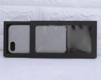 Boîte cadeau personnalisée en papier kraft recyclé pour téléphone portable avec gaufrage et fenêtre transparente