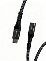 Câble d'extension Type-C mâle-femelle, boîtier en alliage d'aluminium, nylon tressé multicouche, prise réversible, 10 Gbps, 5A, charge rapide